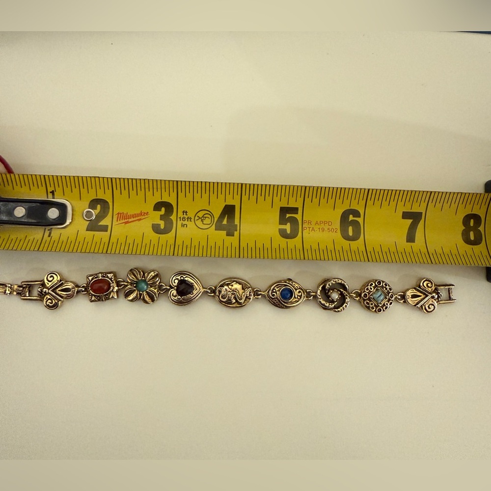 Goldette Charm Bracelet with Multicolor Accents
